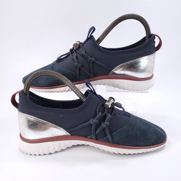 Cole Haan StudioGrand Drawstring Athletic Shoe Womens Size 7 Blue White - Picture 5 of 9